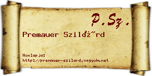 Premauer Szilárd névjegykártya